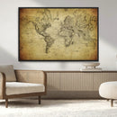 Push Pin World Map Canvas Print – Travel Tracker Wall Art