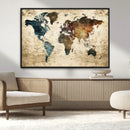 World Map Canvas Print – Detailed Map of the World Wall Art by MyGreatCanvas | Canvas Wall Art Prints | Photo Prints & Wall Decor