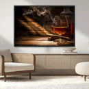 Whiskey and Cigar Wall Art Canvas Print by MyGreatCanvas | Canvas Wall Art Prints | Photo Prints & Wall Decor