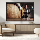 Wine and Barrel Wall Art Canvas Print by MyGreatCanvas | Canvas Wall Art Prints | Photo Prints & Wall Decor