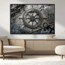 Ship Steering Wheel Vintage Wall Art Canvas Print by MyGreatCanvas | Canvas Wall Art Prints | Photo Prints & Wall Decor