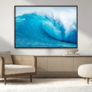 Big Ocean Surfing Wave Wall Art Canvas Print