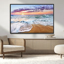 Coastal Sunset Art Beach Canvas Wall Art Print | Ocean Waves by MyGreatCanvas | Canvas Wall Art Prints | Photo Prints & Wall Decor