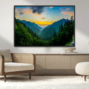 Green Forest Wall Art Canvas Print