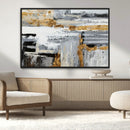 Abstract Painting Canvas Wall Art Print Paint Drip Art Brush