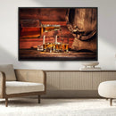Whiskey and Cigar Canvas Wall Art | 3 Panel Bar Room Decor by MyGreatCanvas | Canvas Wall Art Prints | Photo Prints & Wall Decor