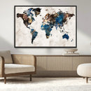 World Map Canvas Print – Framed Travel Map Wall Art for by MyGreatCanvas | Canvas Wall Art Prints | Photo Prints & Wall Decor