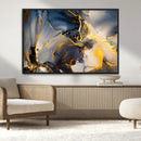 Large Abstract Wall Art Print -  Gold and Blue Abstract