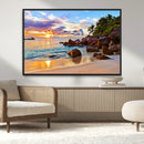 Tropical Island Beach Sunset Canvas Print