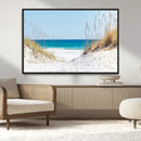 Serene Coastal Dune Path with Ocean View, 3-Panel Beach