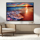 Colorful Coastal Sunset on the Beach Canvas Print, Ocean
