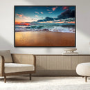 Sunset Ocean Beach Wall Art – Giclee Canvas Print, Coastal by MyGreatCanvas | Canvas Wall Art Prints | Photo Prints & Wall Decor