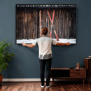 Vintage Ski Gear Canvas Print, Vintage Ski Gear Against