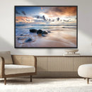 Serene Weather On The Beach Wall Art Canvas Print