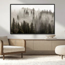 Foggy Mountain Wall Art | 3-Panel Foggy Forest and Mountain