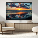 Beach Sunset Print - Stunning Ocean Canvas Artwork with