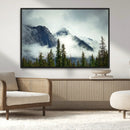 Mountain Mist Canvas Wall Art Print | 3-Panel Foggy Forest