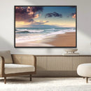 Cloudy Weather Beach Sunset Canvas Print | Sunrise Wall Art by MyGreatCanvas | Canvas Wall Art Prints | Photo Prints & Wall Decor