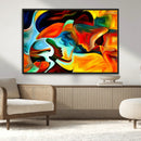 Human Love Figures Abstract Wall Art Canvas Print