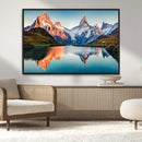 Landscape Mountain and Lake View Wall Art Canvas Print