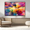 Blazing Vibrant Colors Cloud Wall Art Canvas Print