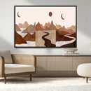 Boho Wall Art Canvas Print Set Mid-Century Prints Bohemian