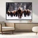 Bison Wall Art Canvas Print- Bison Herd Canvas Wall Art –