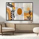 Modern Boho Sun and Leaf Abstract Art – 3-Panel Giclée