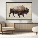 Buffalo Wall Art, Western Bison Canvas Print, Rustic Buffalo
