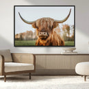 Highland Cow Animal Scottish Cattle Art Print Farmhouse Wall