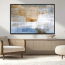 Blue Multi Panel Abstract Wall Art Canvas, Abstract Blue and