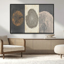 Boho Tree Ring Wall Art, Modern Minimalist Wood Grain