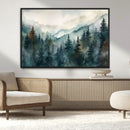 Serenity Forest Wall Art Canvas | Foggy Mountain Landscape by MyGreatCanvas | Canvas Wall Art Prints | Photo Prints & Wall Decor