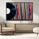 Vinyl Record and Album Collection Canvas Wall Art - Retro