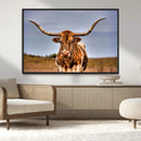 Texas Longhorn Wall Art Print, Framed Longhorn Cow Wall Art