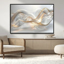 Abstract art Grey and Gold Lines Wall Art