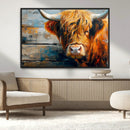 Highland Cow Abstract Canvas Wall Art – Bold Farmhouse