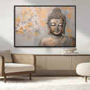 Abstract Buddha Statue Wall Art Canvas Print - Modern