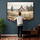 Rustic Farmhouse Barn Wall Art | 3-Panel Framed Gallery Wrap