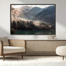 Foggy Mountain Canvas Print Forest Wall Art