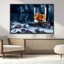 Whiskey Ice Wall Art Canvas Print
