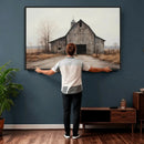 Farmhouse Rustic Barn Wall Art Canvas Print – Framed and