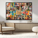 Abstract Art Collage Wall Art Canvas Print – Framed, Ready