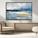 Abstract Ocean Canvas Wall Art - Coastal Blue and Gold by MyGreatCanvas | Canvas Wall Art Prints | Photo Prints & Wall Decor