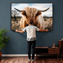 Scottish Cow Longhorn Wall Art Canvas Print