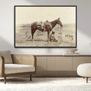 Cowboy Wall Art - Western Horse Canvas Print - Vintage