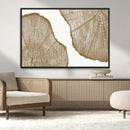 Rustic Brown Tree Ring Wall Art Canvas Print – Framed and