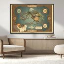 Avatar Wall Art: The Last Airbender Vintage Map - Wall Art