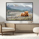 Highland Cow Horn Farm Wall Art Canvas Print