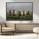 Flock of Sheep in a Mystical Fog – Pastoral Wall Art Canvas by MyGreatCanvas | Canvas Wall Art Prints | Photo Prints & Wall Decor